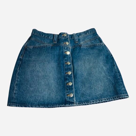 Madewell Skirt Stretch Denim A-Line Blue sz 26 - Picture 6 of 10